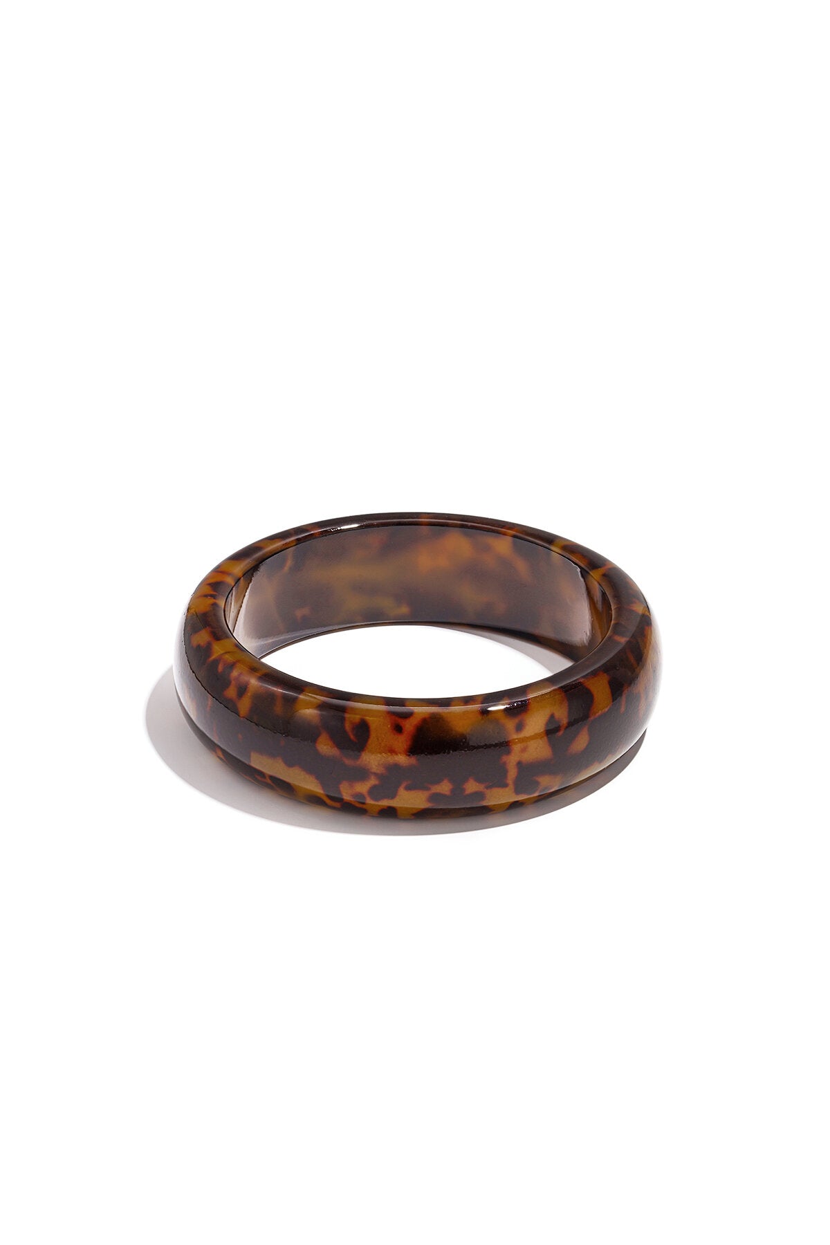 Stylish Dark Brown Resin Bangle for Women