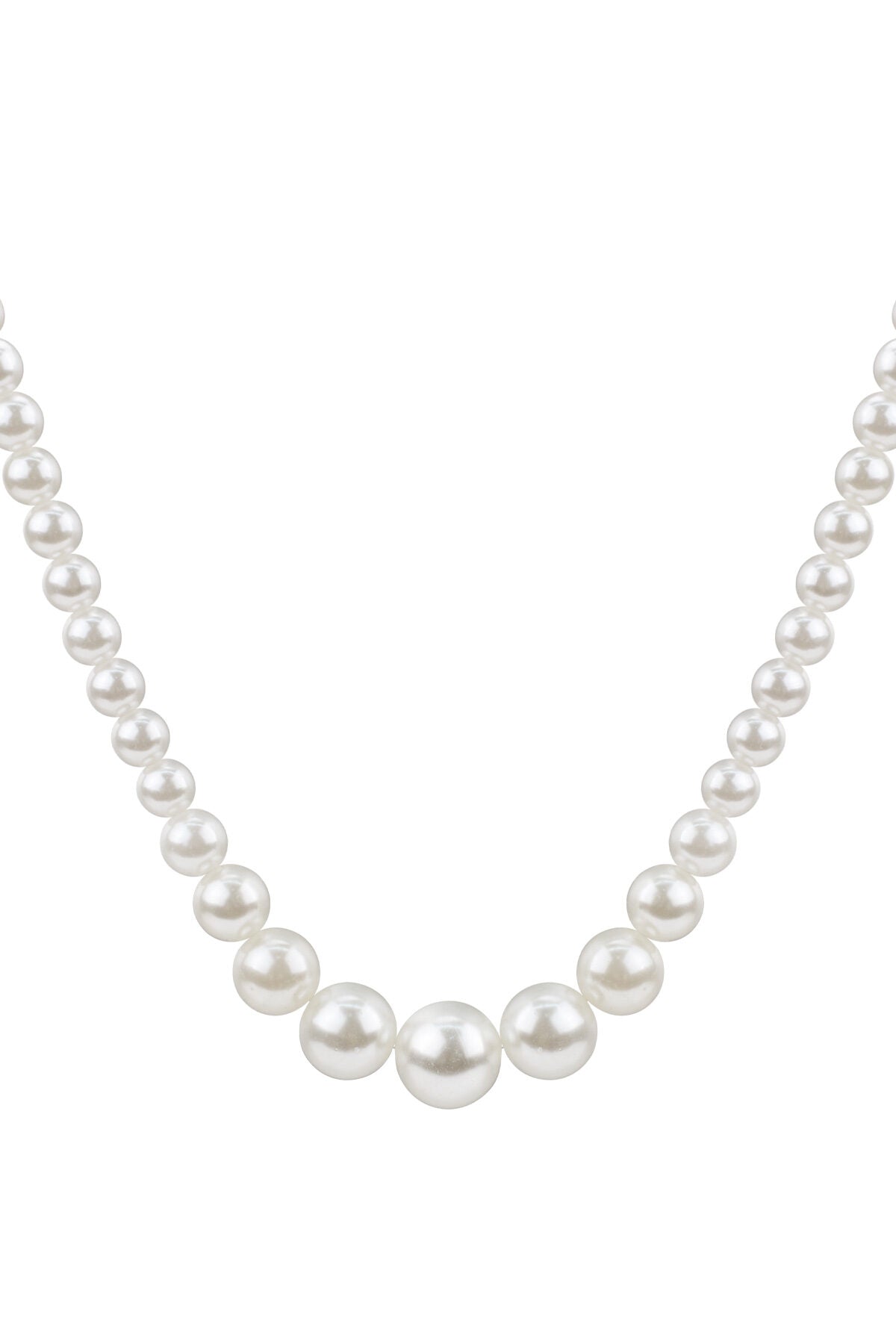 Elegant White Imitation Pearl Necklace for Spring/Summer