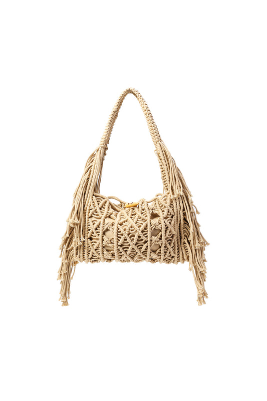 Stylish Khaki Beach Bag for Summer Vacations