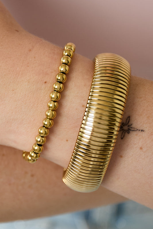 Elegant Beaded Bracelets for Women - Silver & Gold