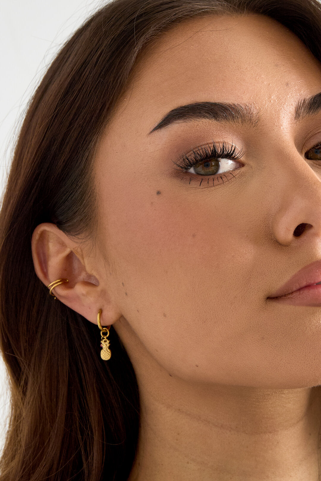 Elegant Rose Red & Gold Drop Earrings for Spring/Summer