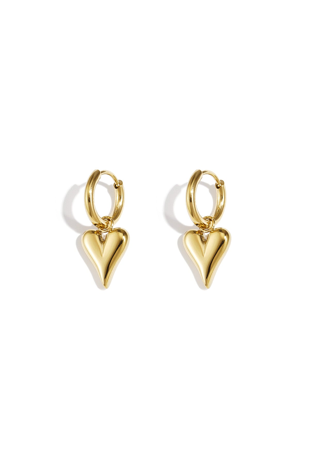 Elegant Heart-Shaped Drop Earrings for Everyday Wear