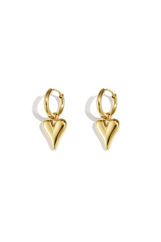 Elegant Heart-Shaped Drop Earrings for Everyday Wear