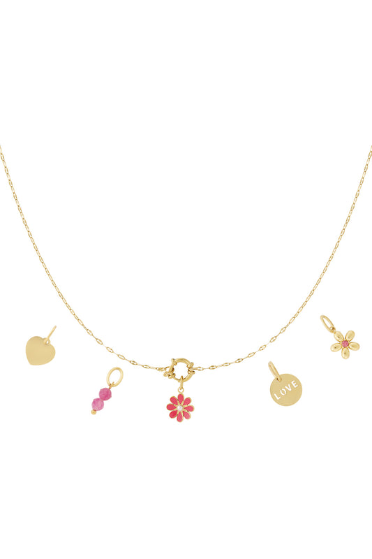Elegant 14K Gold Plated Flower Pendant Necklace for Women
