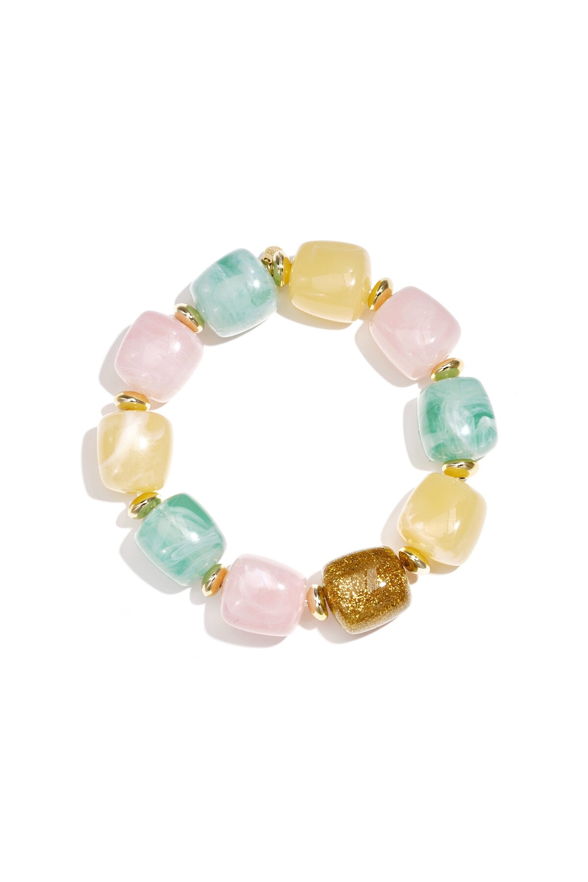 Charming Acrylic Beaded Bracelet for Spring/Summer