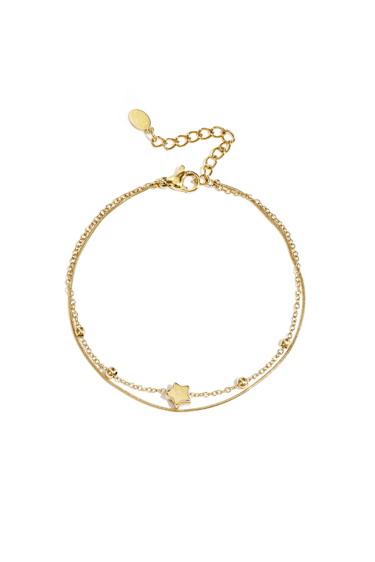 Elegant Star Charm Bracelet in Silver & Gold for Everyday Wear