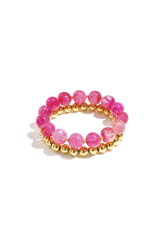 Chic Acrylic Beaded Bracelets for Spring/Summer