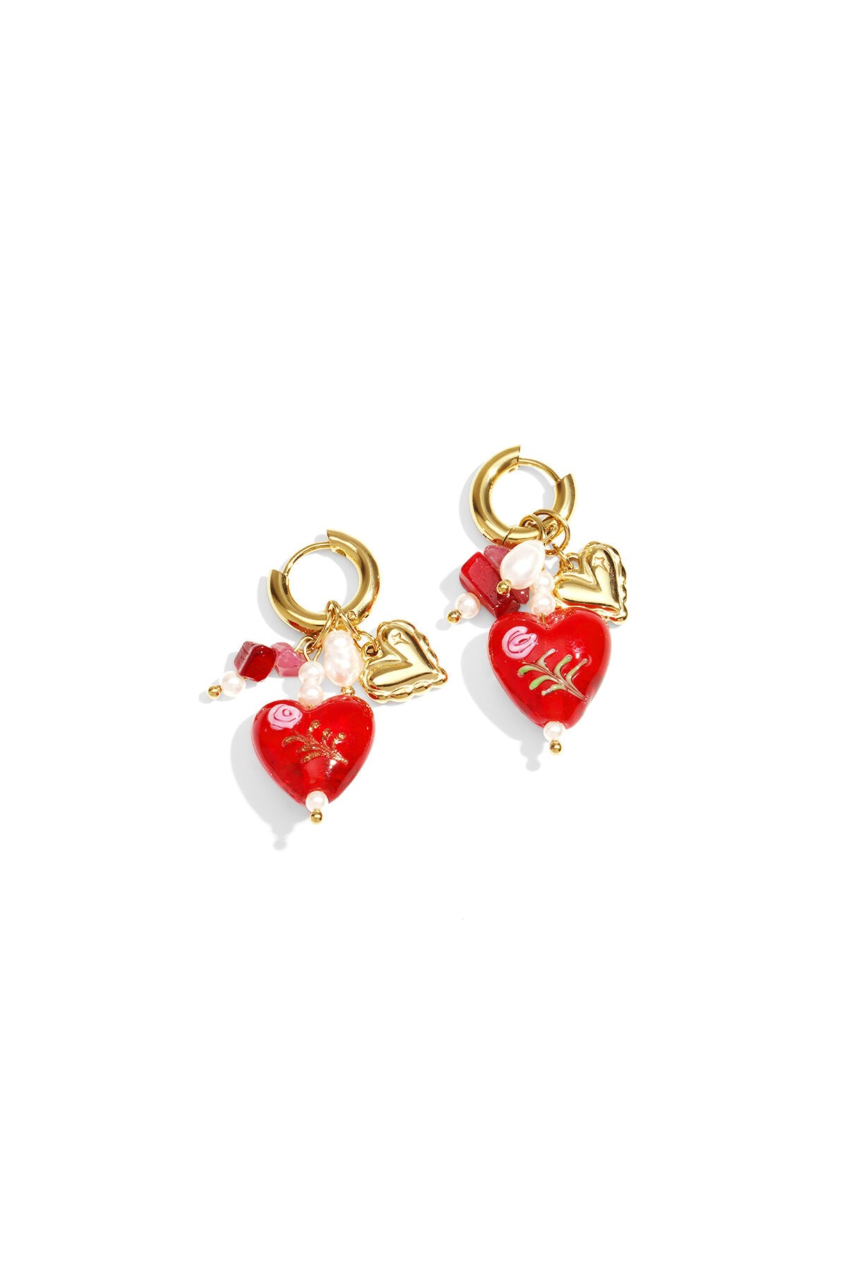 Charming Heart-Shaped Drop Earrings for Spring