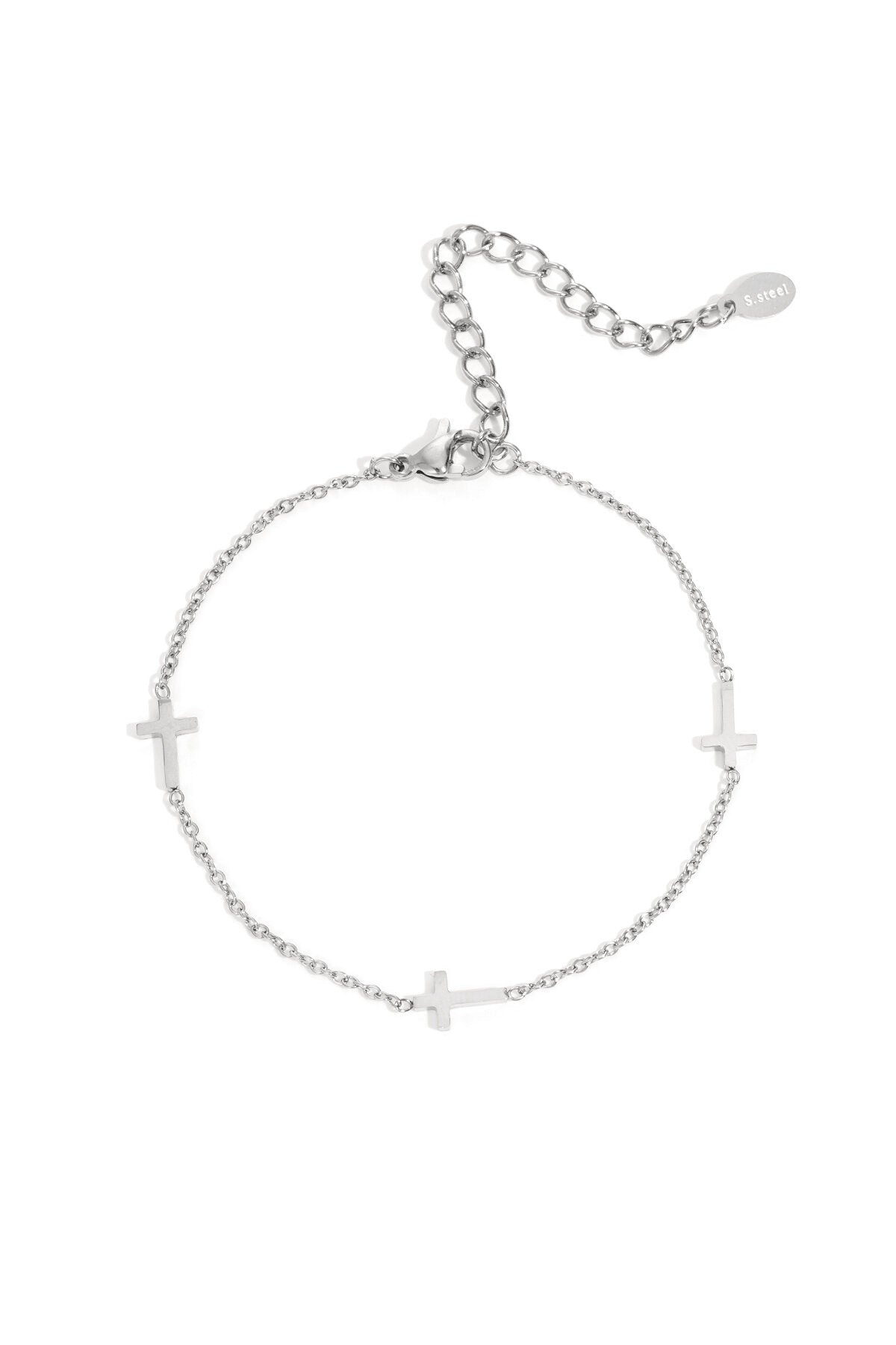 Elegant Cross Chain Bracelet for Women, All Fit