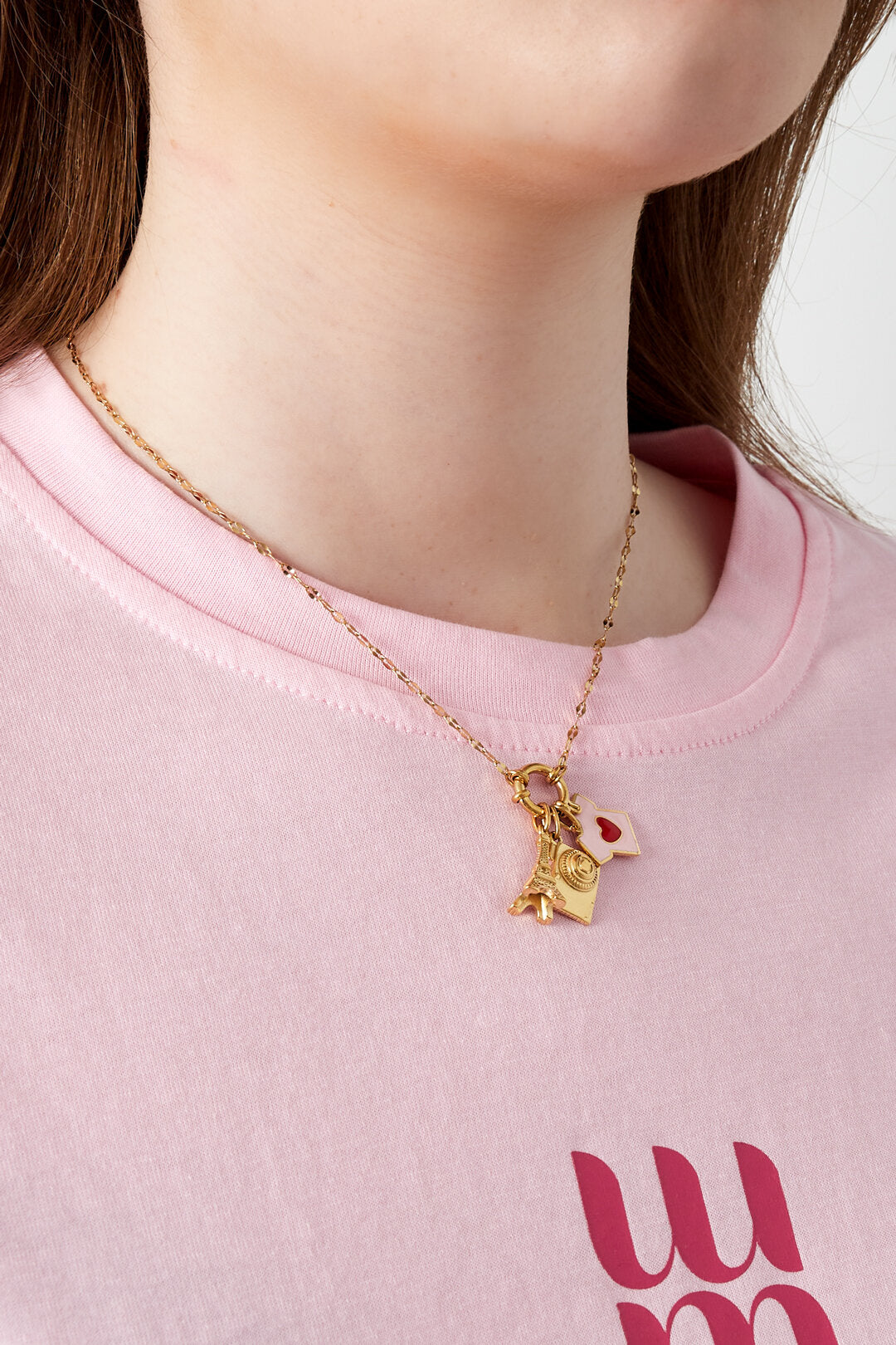 Chic 14K Gold Plated Flower Pendant Necklace