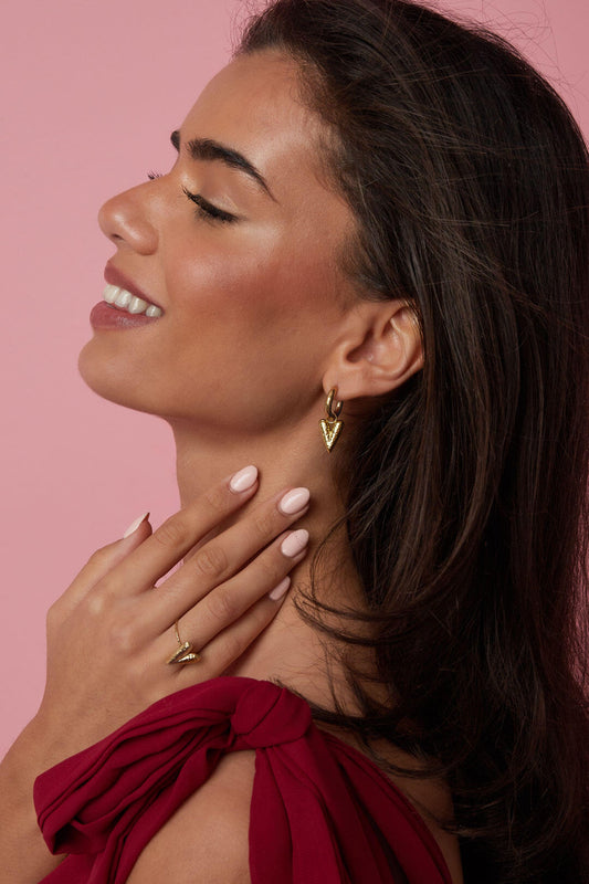 Stylish Heart Loop Drop Earrings for Women