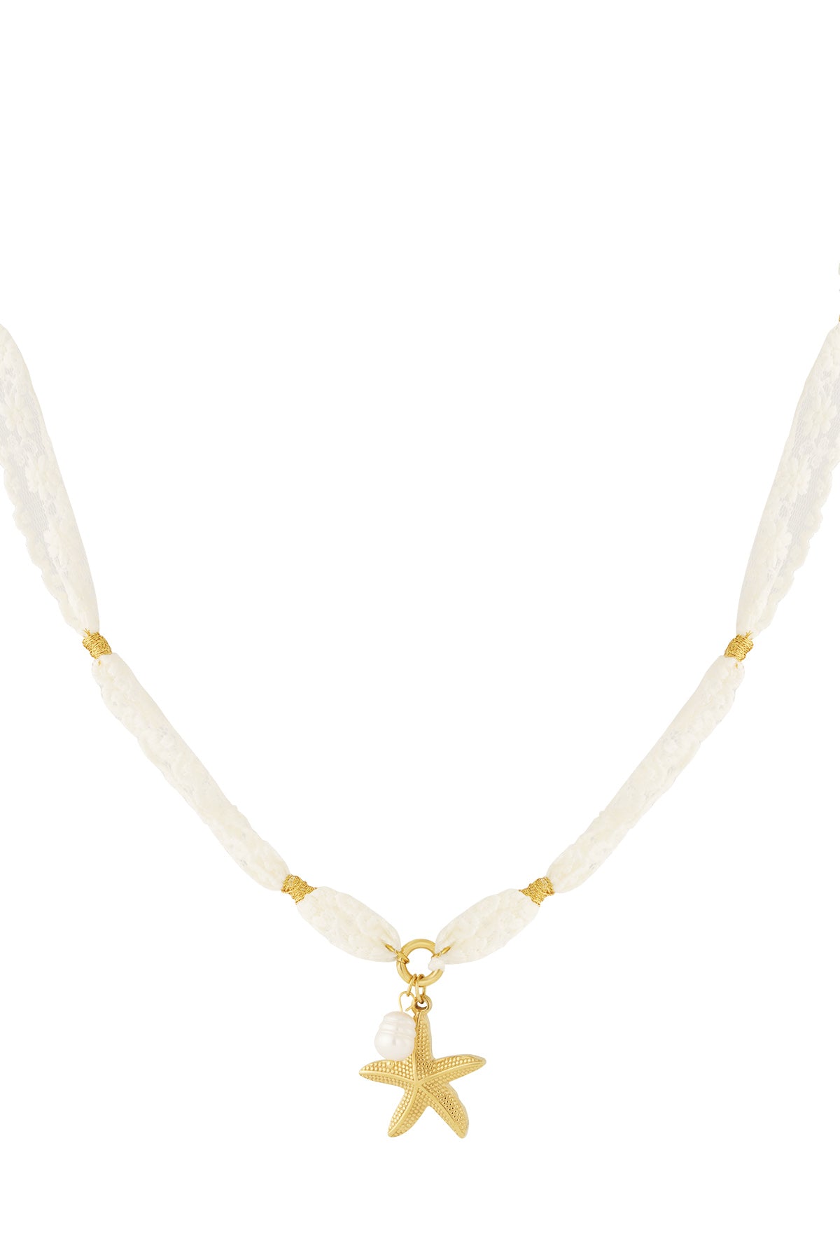Elegant White Braided Necklace for Summer Vibes
