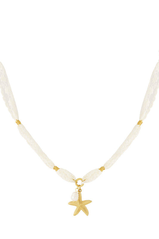 Elegant White Braided Necklace for Summer Vibes
