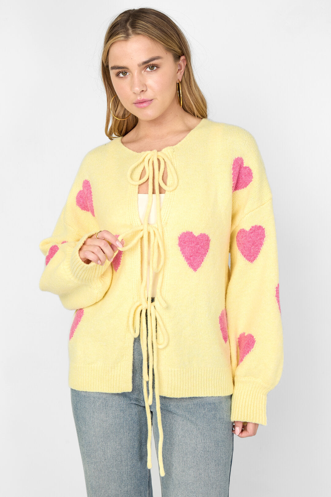 Cute Heart Knit Cardigan for Spring/Summer