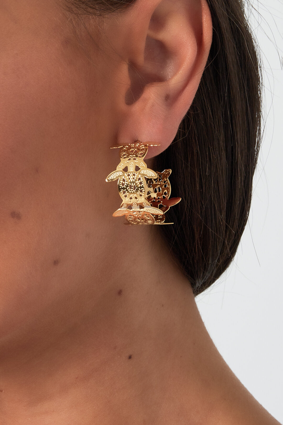 14K Gold Plated Hoop Earrings for Spring/Summer