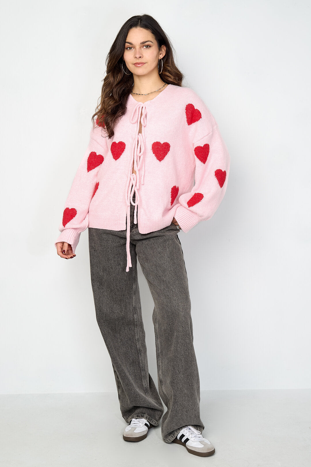 Cute Heart Knit Cardigan for Spring/Summer