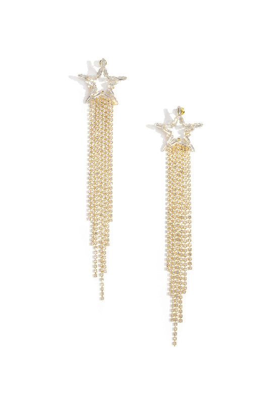 Elegant Star Zircon Earrings for Christmas Parties
