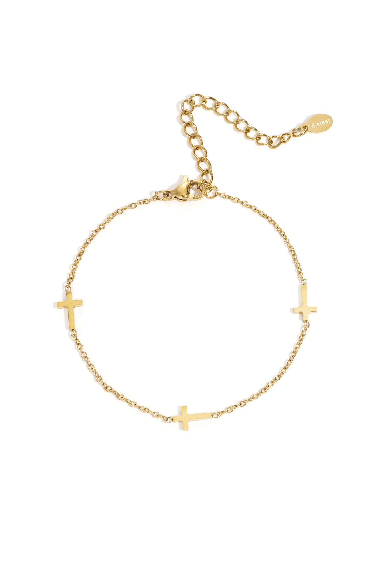 Elegant Cross Chain Bracelet for Women, All Fit