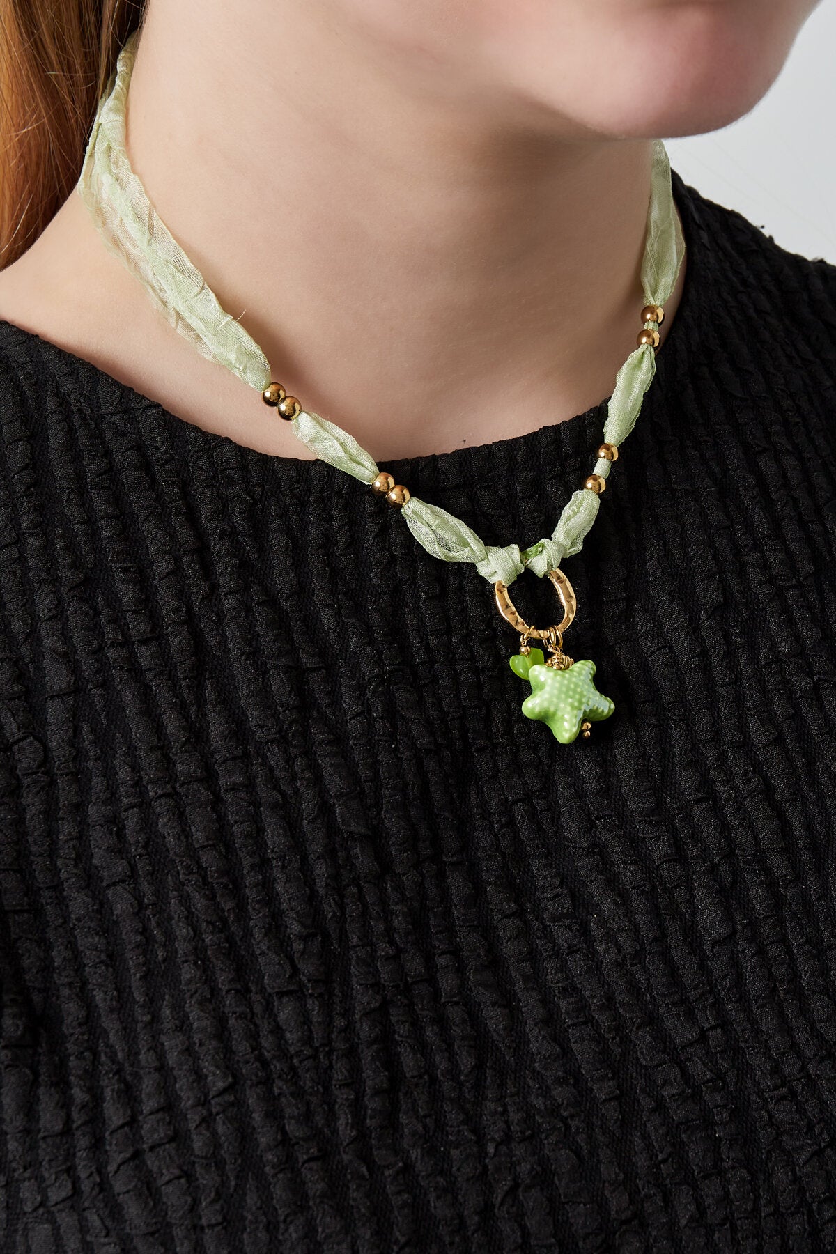 Elegant Green Braided Necklace for Women