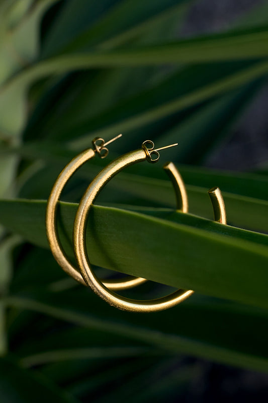 Elegant Circle Hoop Earrings for Women, Silver & Gold