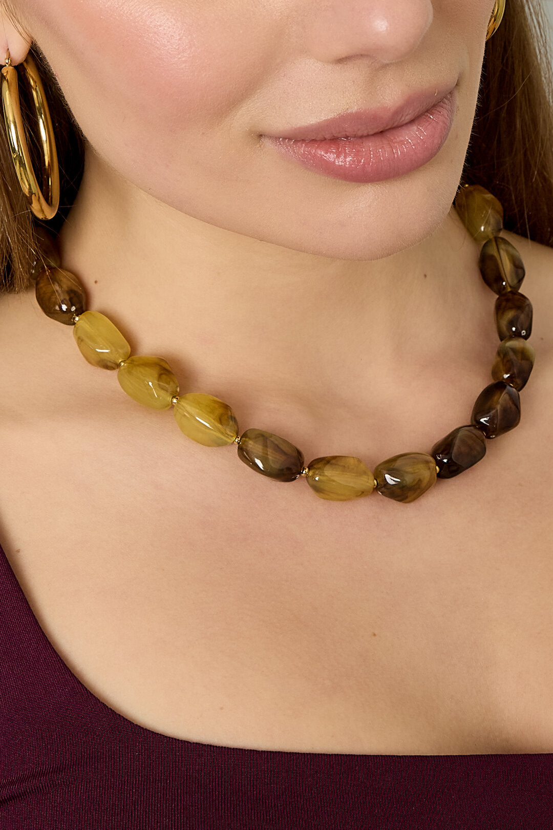 Ketting wit/gebroken wit acryl