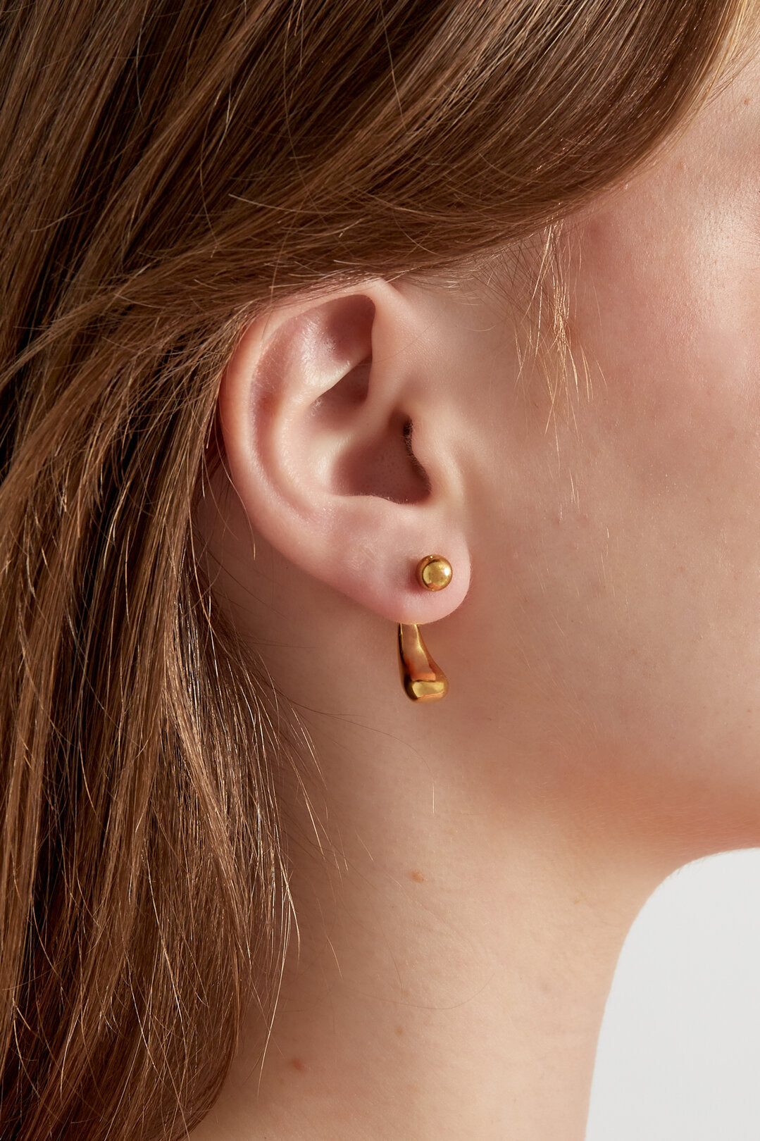Elegant Mini 14K Gold Plated Stud Earrings for Daily Wear