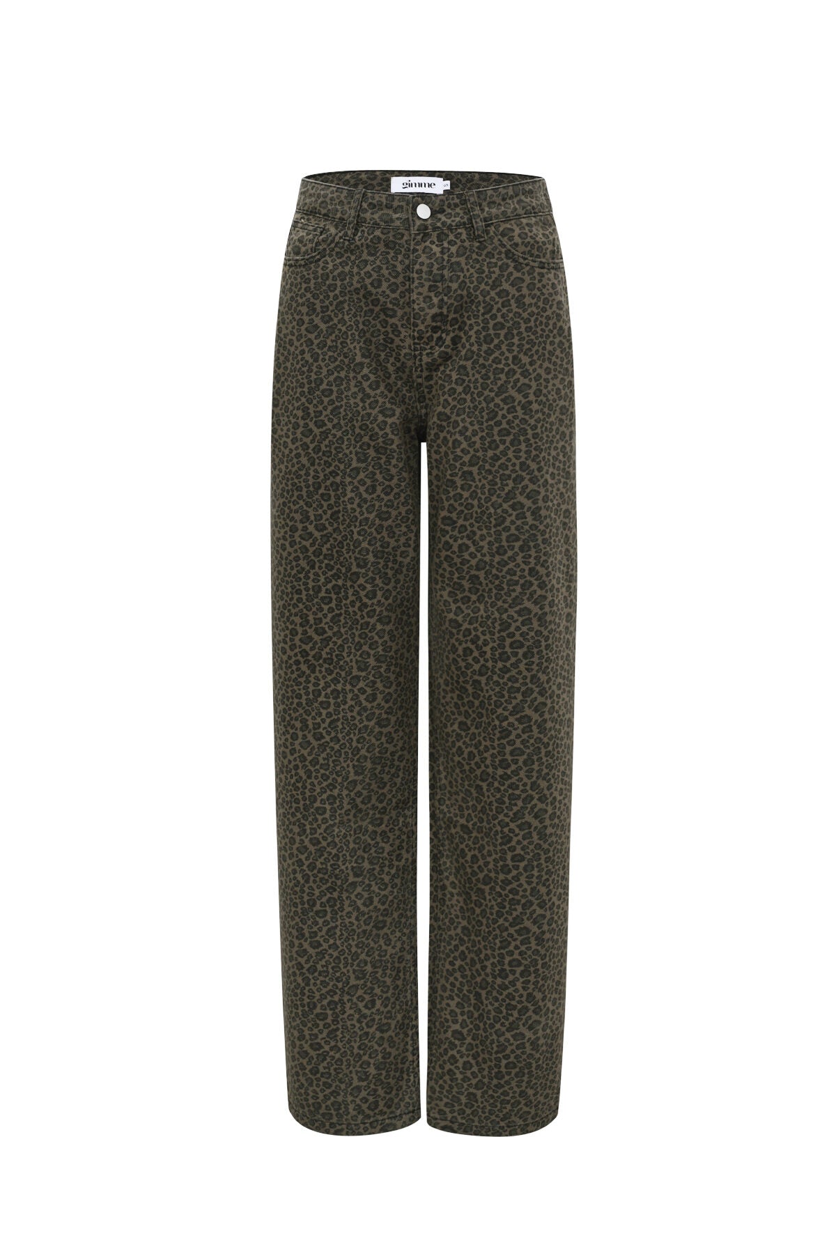 Stylish Dark Brown Leopard Print Denim for Fall