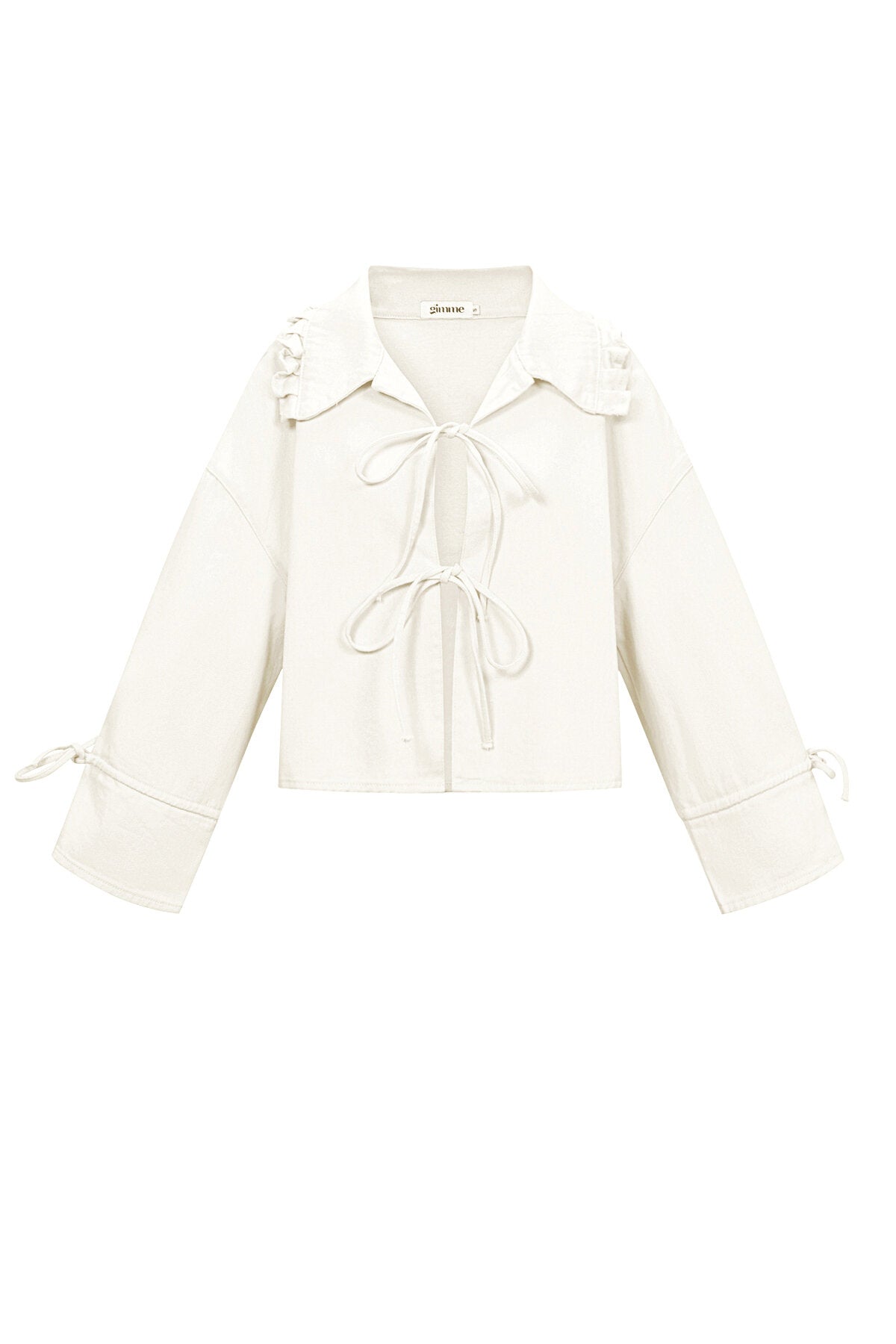 Gimme Cotton Bow Jacket: Spring/Summer Casual Elegance