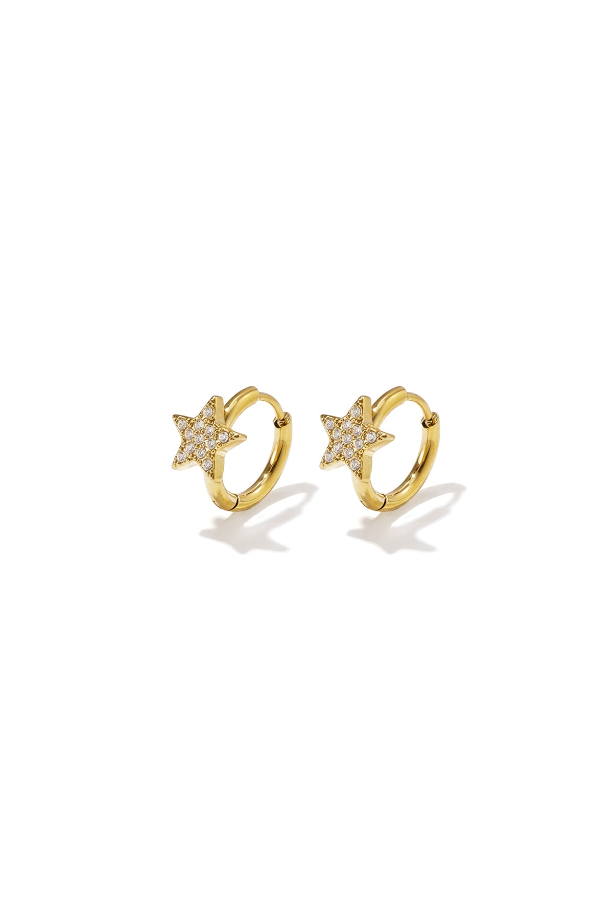 Stainless Steel Hoop Earrings Star Simple Daily Simple Series Women's Jewelry