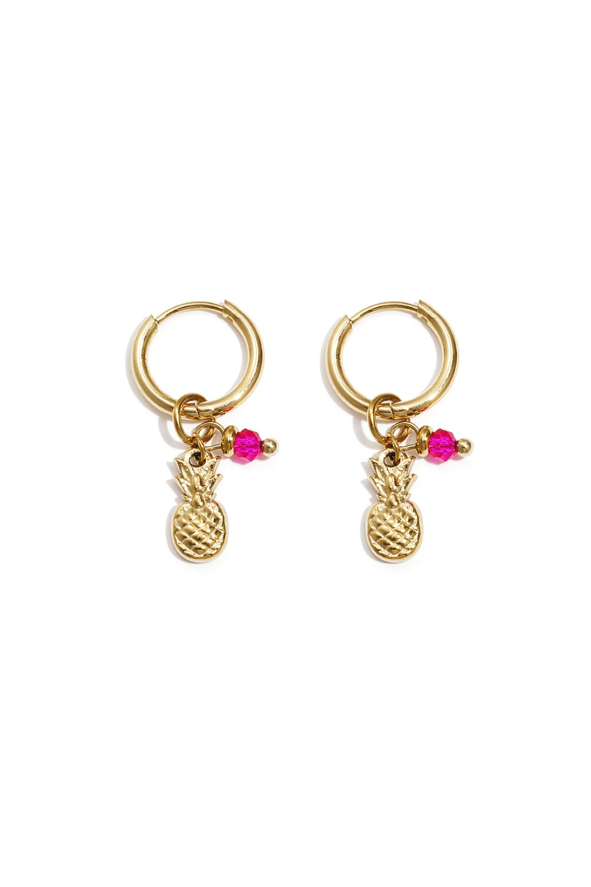Elegant Rose Red & Gold Drop Earrings for Spring/Summer