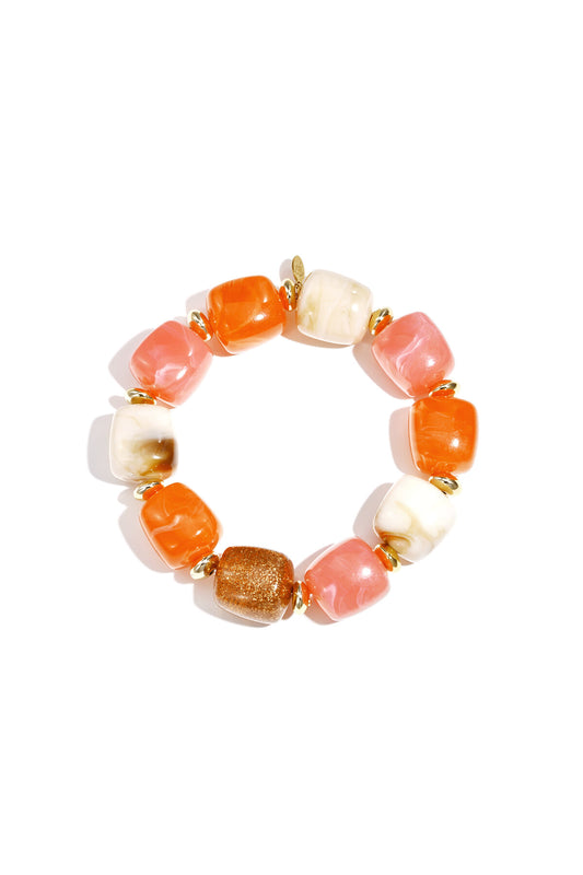 Charming Acrylic Beaded Bracelet for Spring/Summer