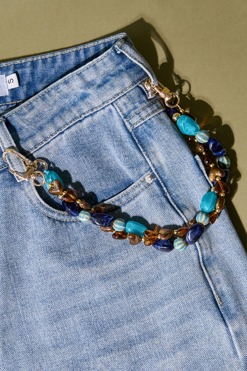 Telefoonketting met onregelmatige vorm, eenvoudige acryl, dagelijkse accessoires
