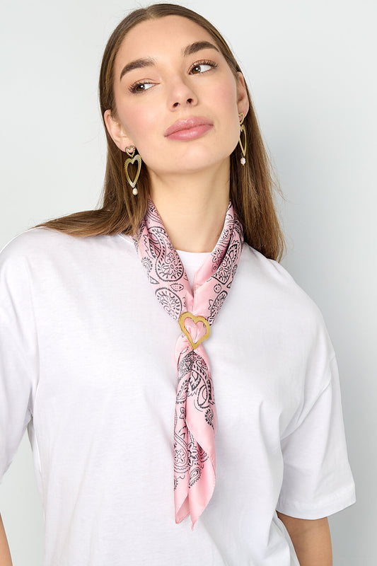 Elegant Gold Silk Scarf Clip - All Fit, Daily Style