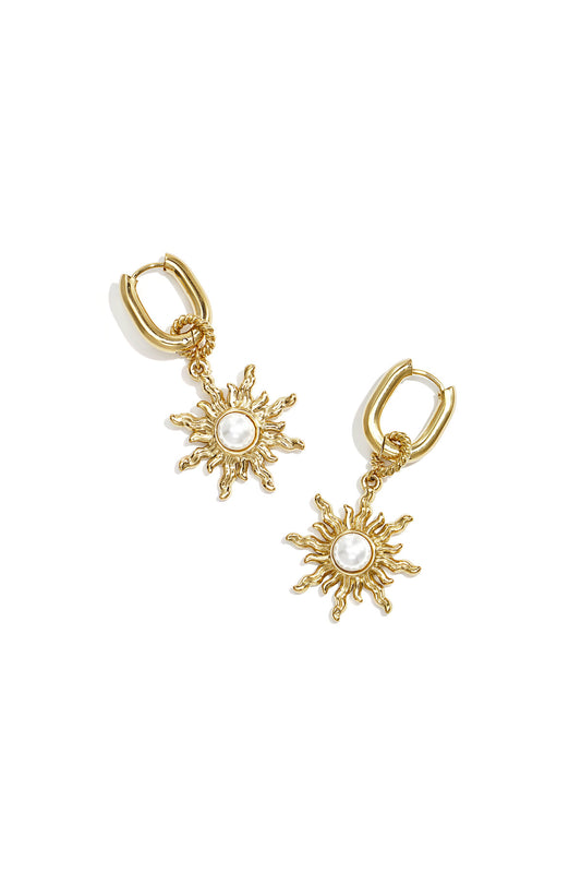 Elegant Sun Geometric Drop Earrings - All Fit