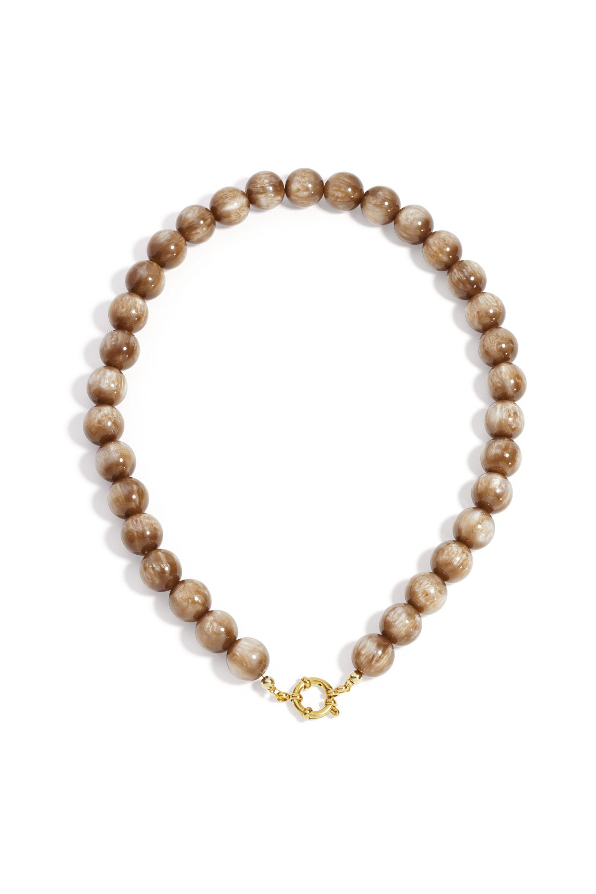 Chic Resin & Stainless Steel Beaded Necklace
