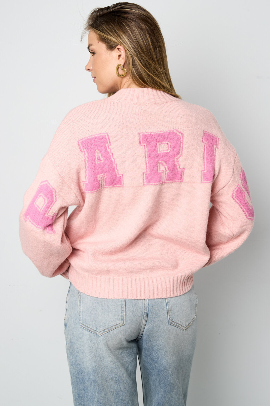 Cozy Letter Knit Sweater for Fall/Winter