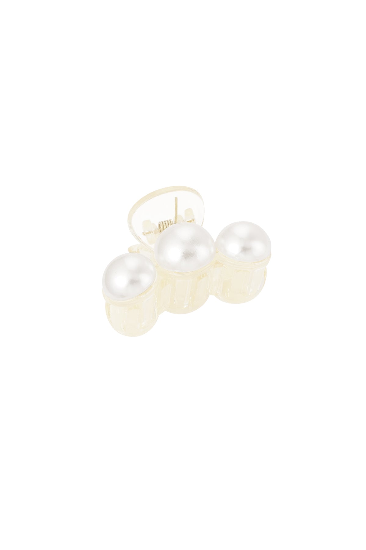 Elegant Black and Off-White Plastic Hair Clips