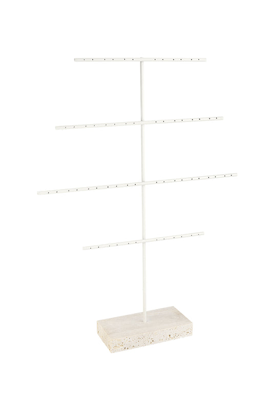 Elegant Off-White Earring Display for Daily Use