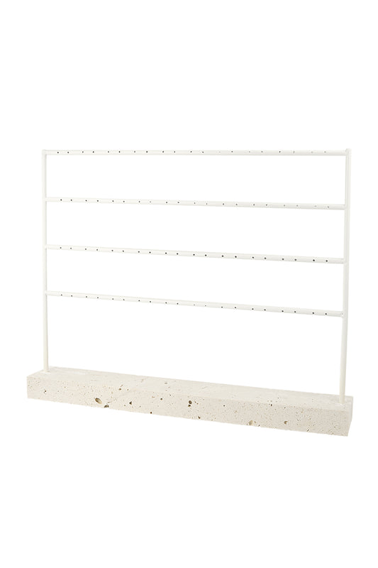 Elegant Off-White Earring Display for All Jewelry