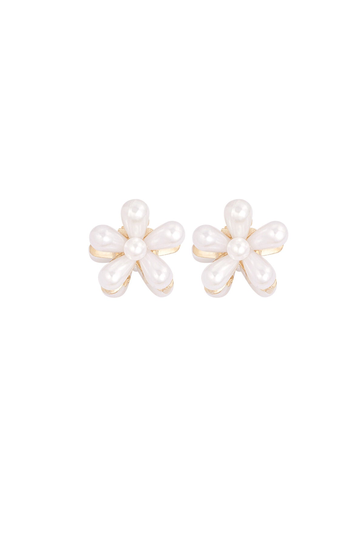 Elegant White Gold Alloy Hair Clip for Stylish Looks