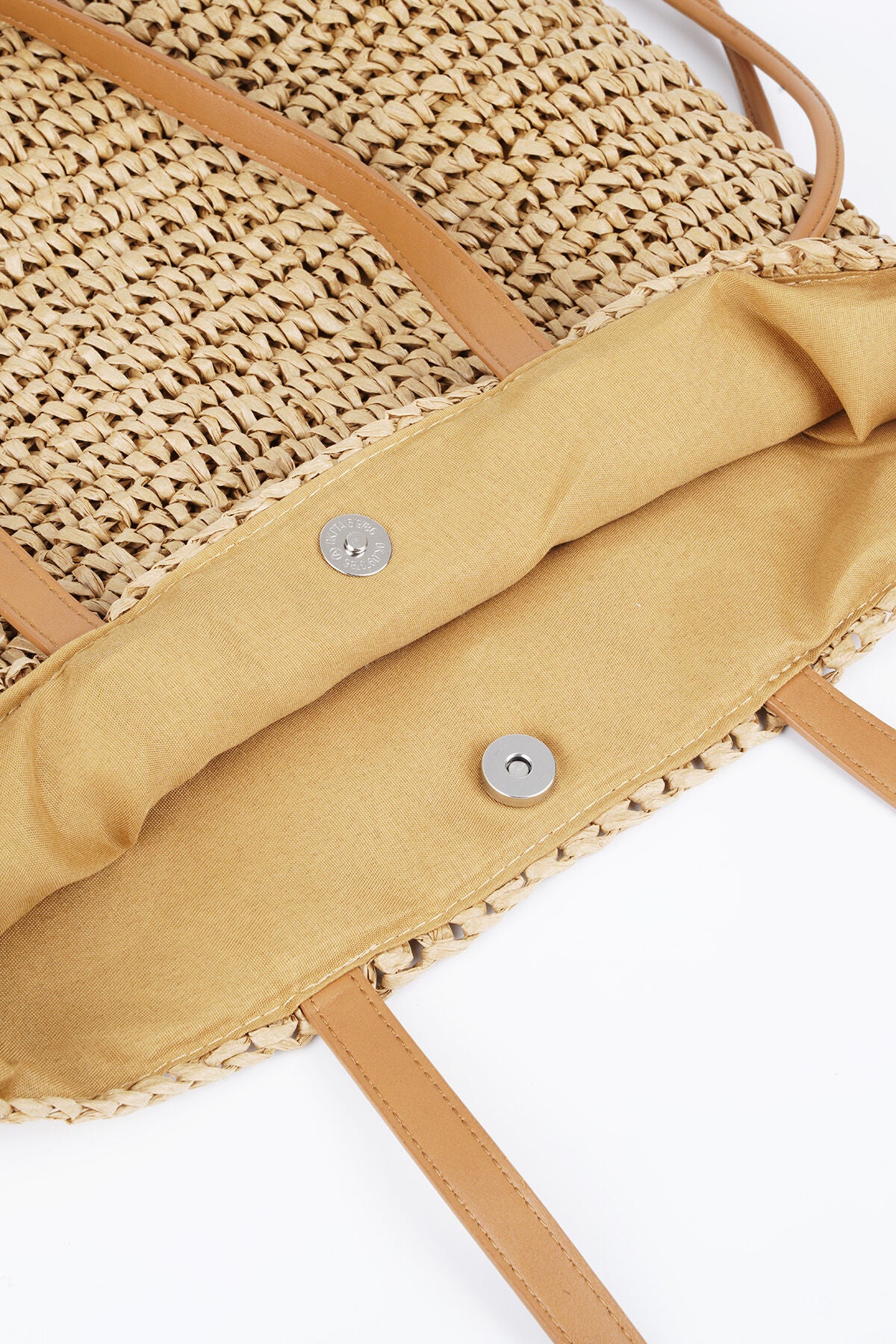 Eco-friendly Paper Shoulder Bag in Beige and Off-White