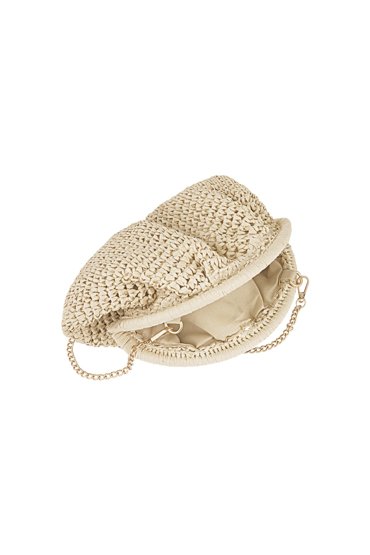 Elegant Paper Shoulder Bag in Black, Beige, and Cream
