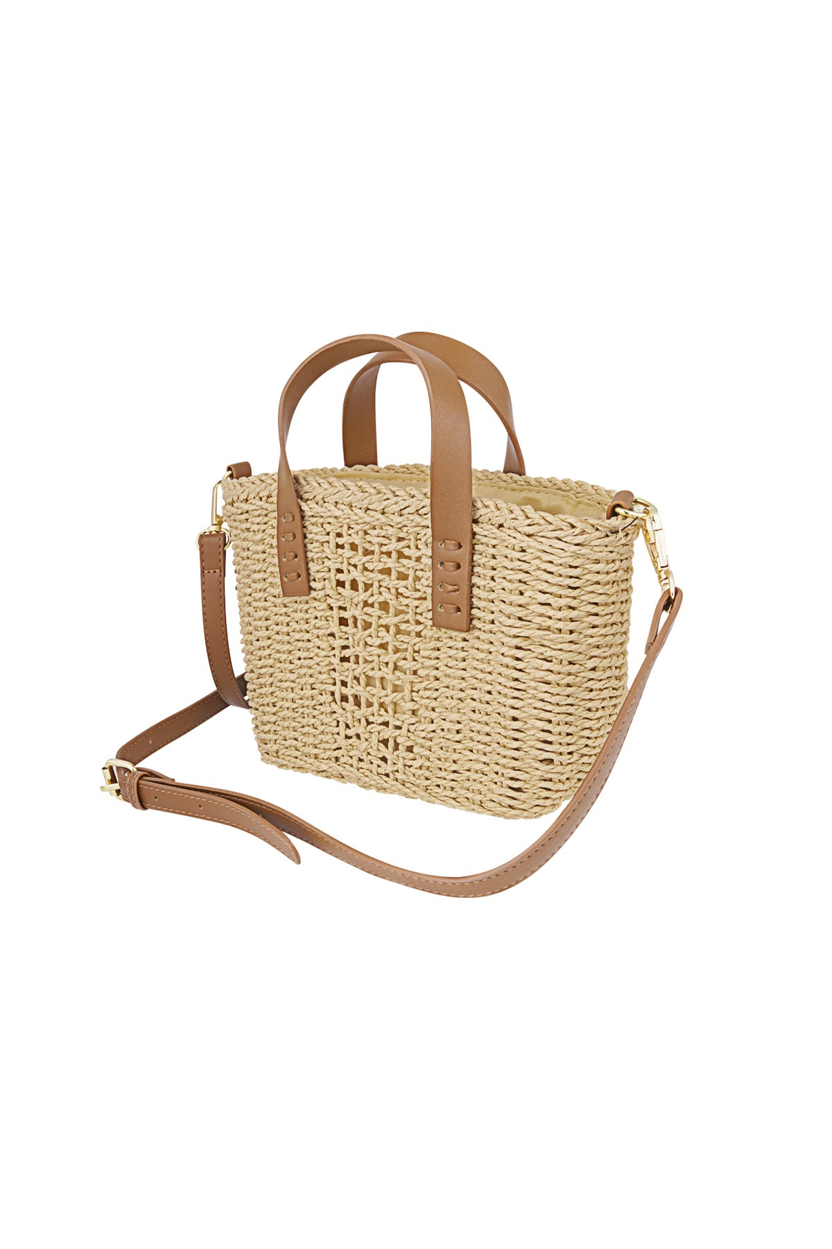 Elegant Paper Shoulder Bag in Black, Beige, Off-White