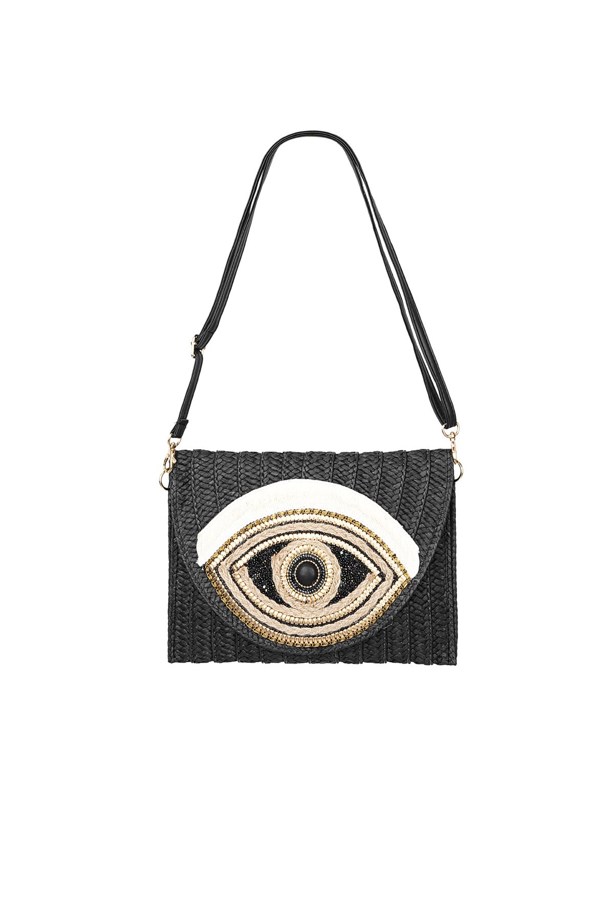 Stylish Paper Shoulder Bag in Black, Beige, Off-White