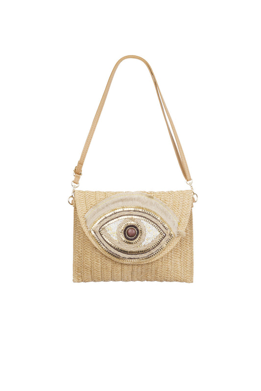 Stylish Paper Shoulder Bag in Black, Beige, Off-White