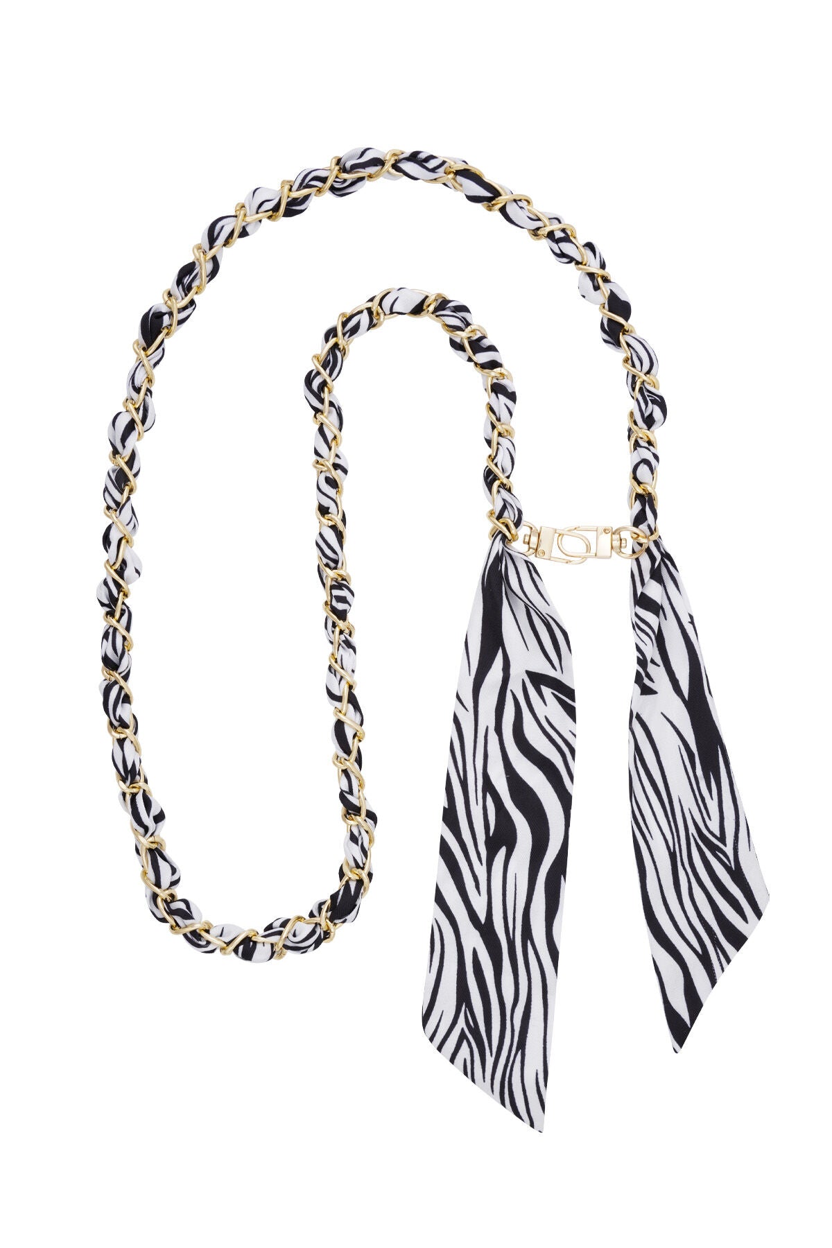 Stylish Phone Chain in Pink, Black, Fuchsia & Beige