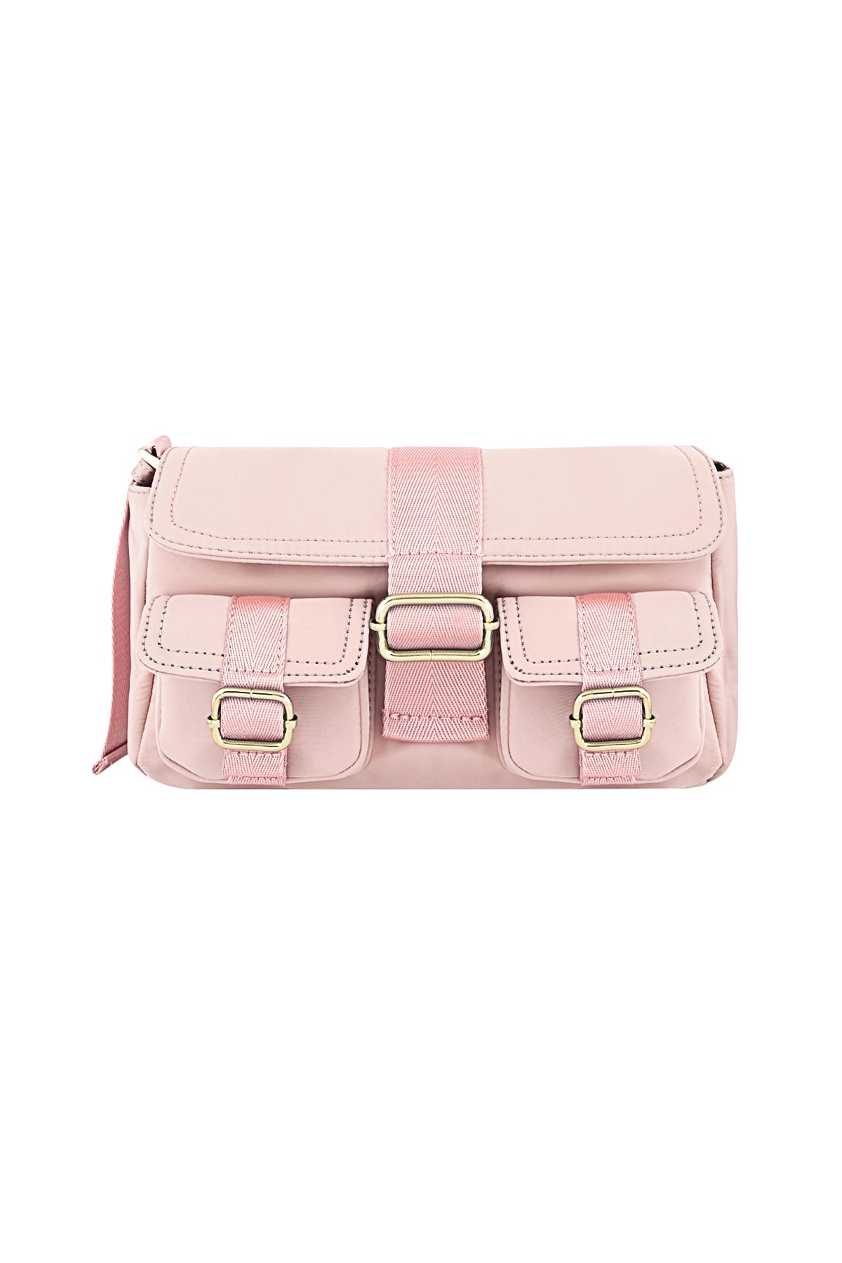 Stylish Polyester Shoulder Bag in Pink, Blue, Black, Beige & Cream