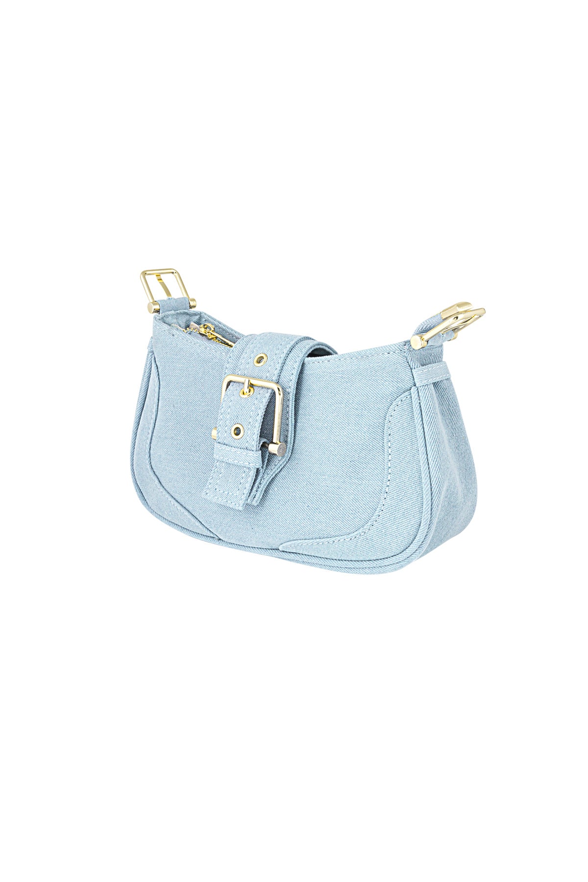 Chic Polyester Shoulder Bag in Pink and Blue