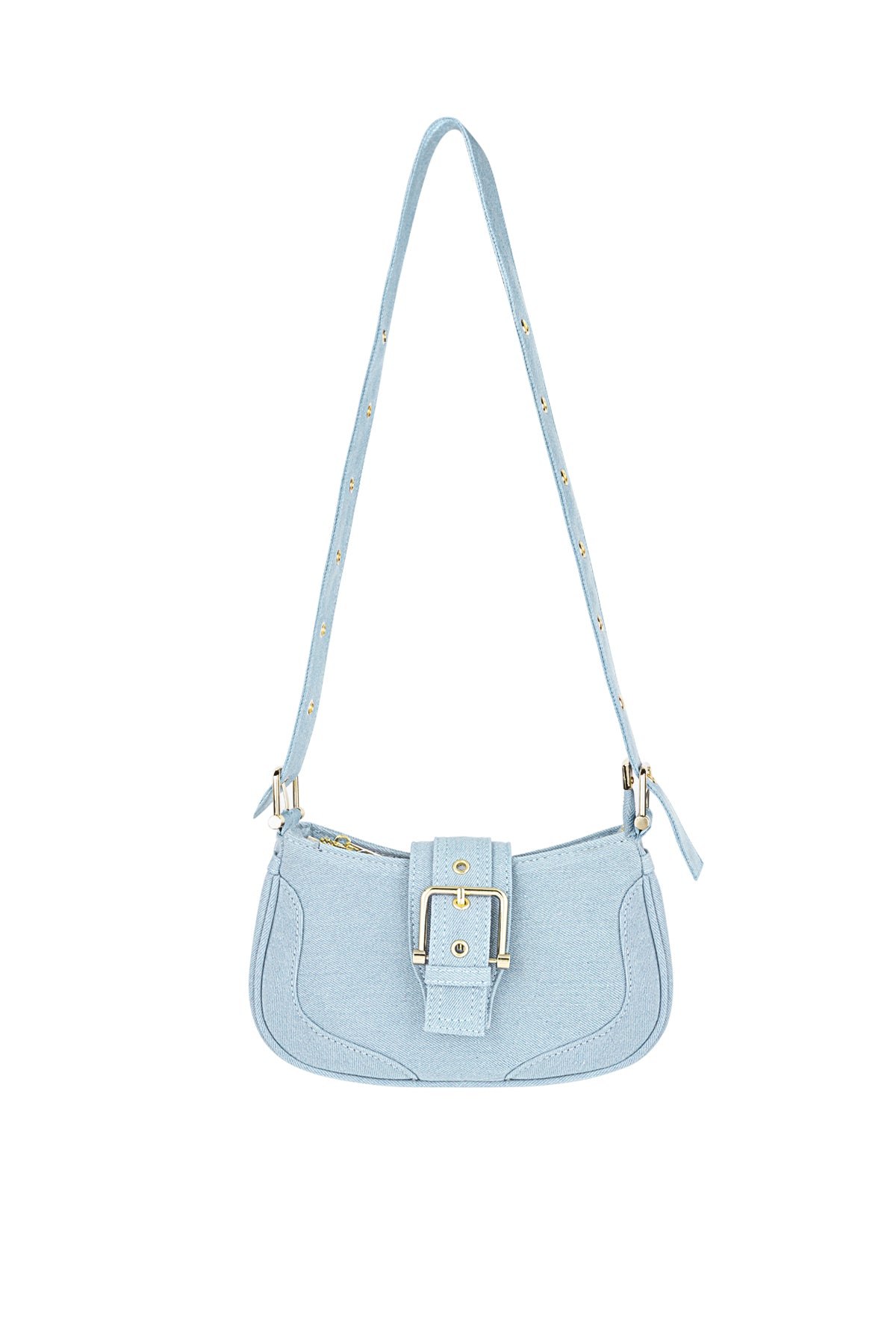 Chic Polyester Shoulder Bag in Pink and Blue