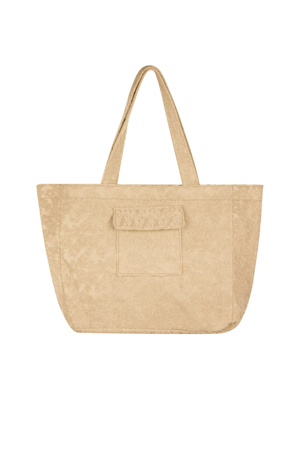 Stylish Fuchsia & Beige Polyester Shopper Bags